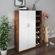 Pairs Shoe Rack | Walnut and Frosty White