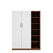 Pairs Shoe Rack | Walnut and Frosty White