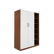 Pairs Shoe Rack | Walnut and Frosty White