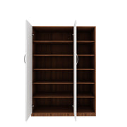 Pairs Shoe Rack | Walnut and Frosty White