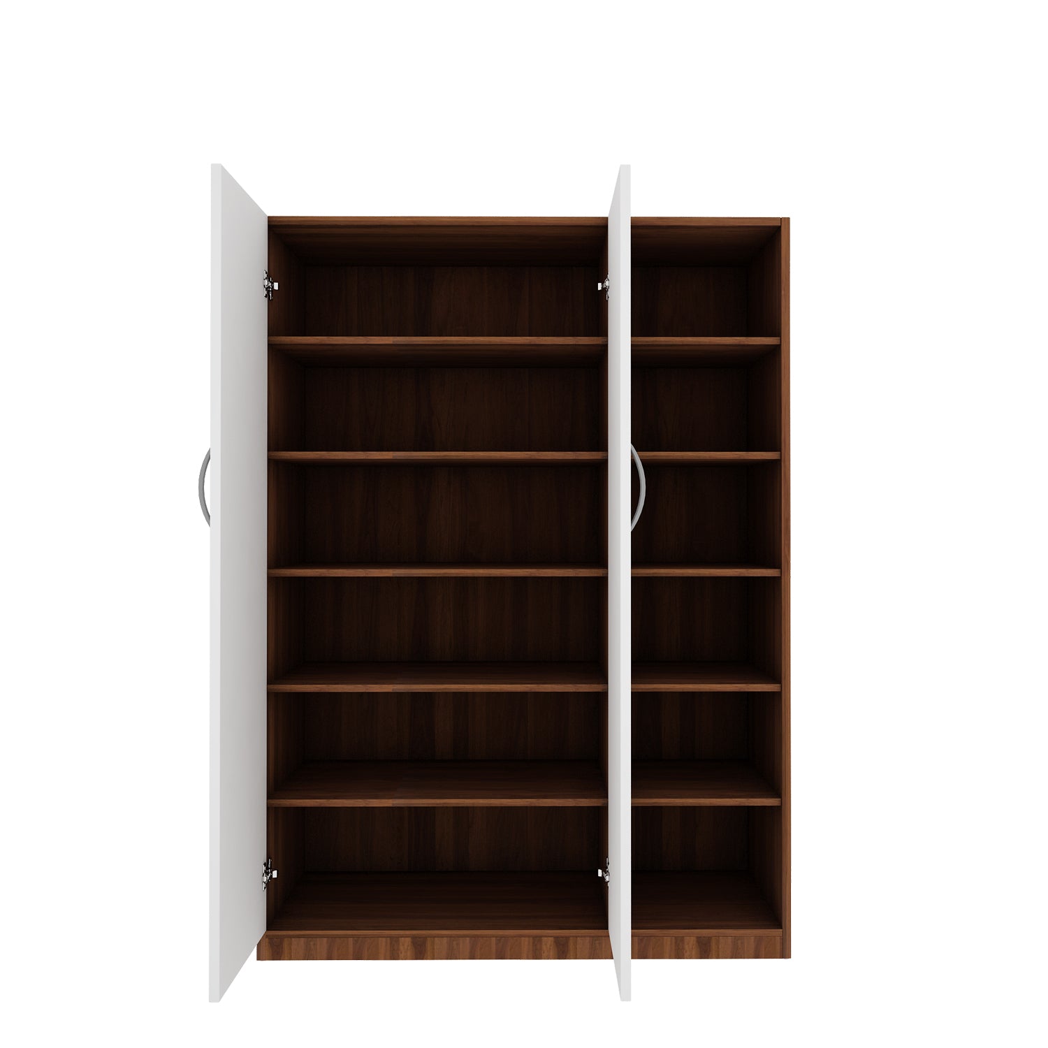 Pairs Shoe Rack | Walnut and Frosty White