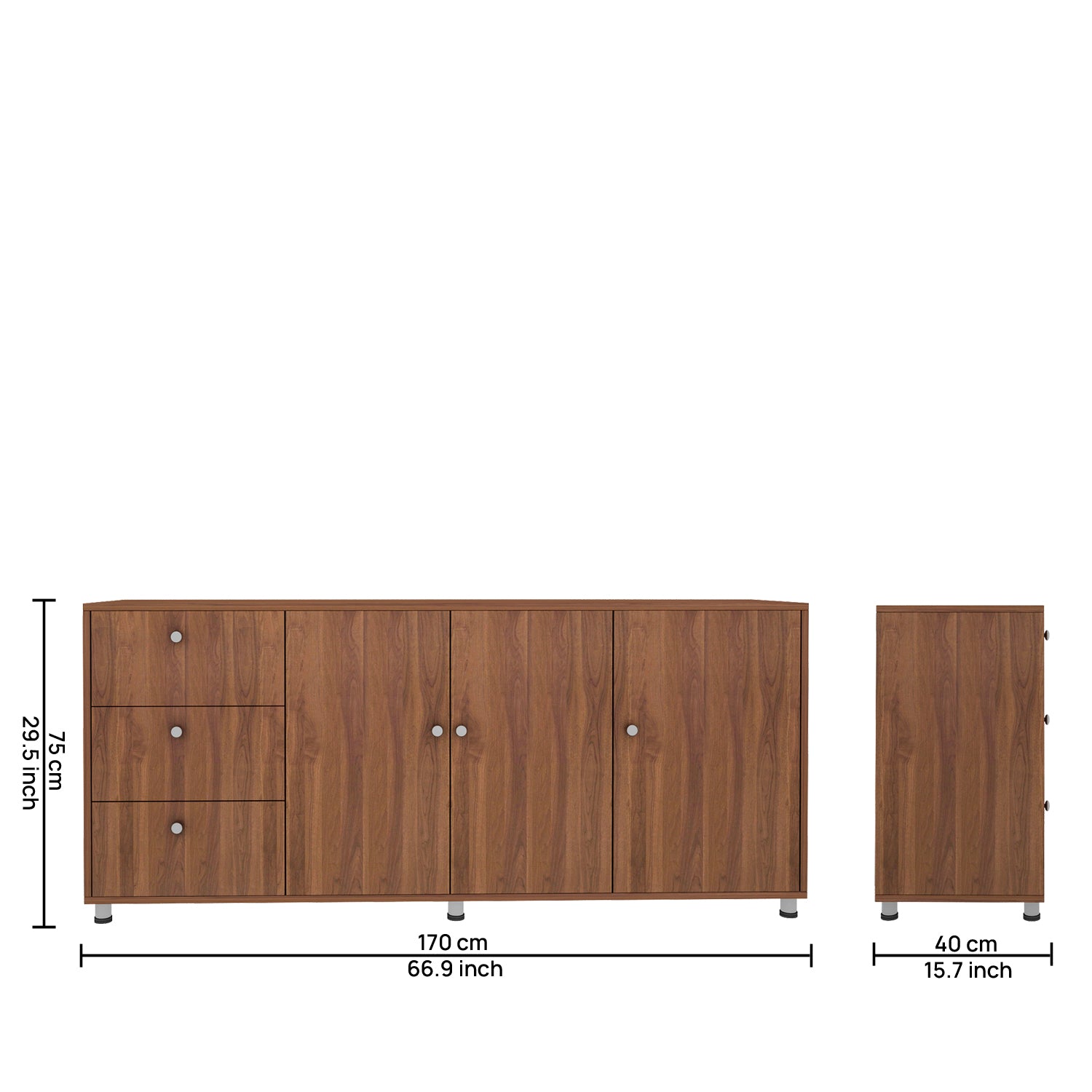 Plush chest of drawer | Walnut
