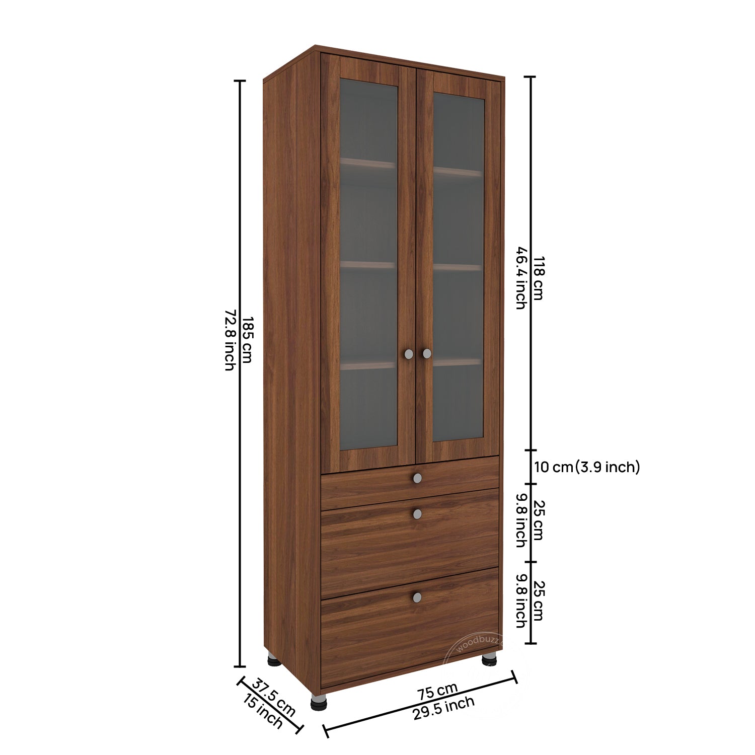 Pinnacle Bookcase - Walnut
