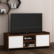 Allan TV Unit- Walnut & Frosty White
