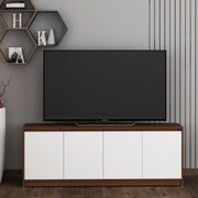 Modena TV Unit- Walnut & Frosty White