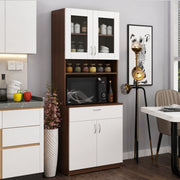 Markus Crockery Unit | Walnut & Frosty White