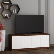 Modena TV Unit- Walnut & Frosty White