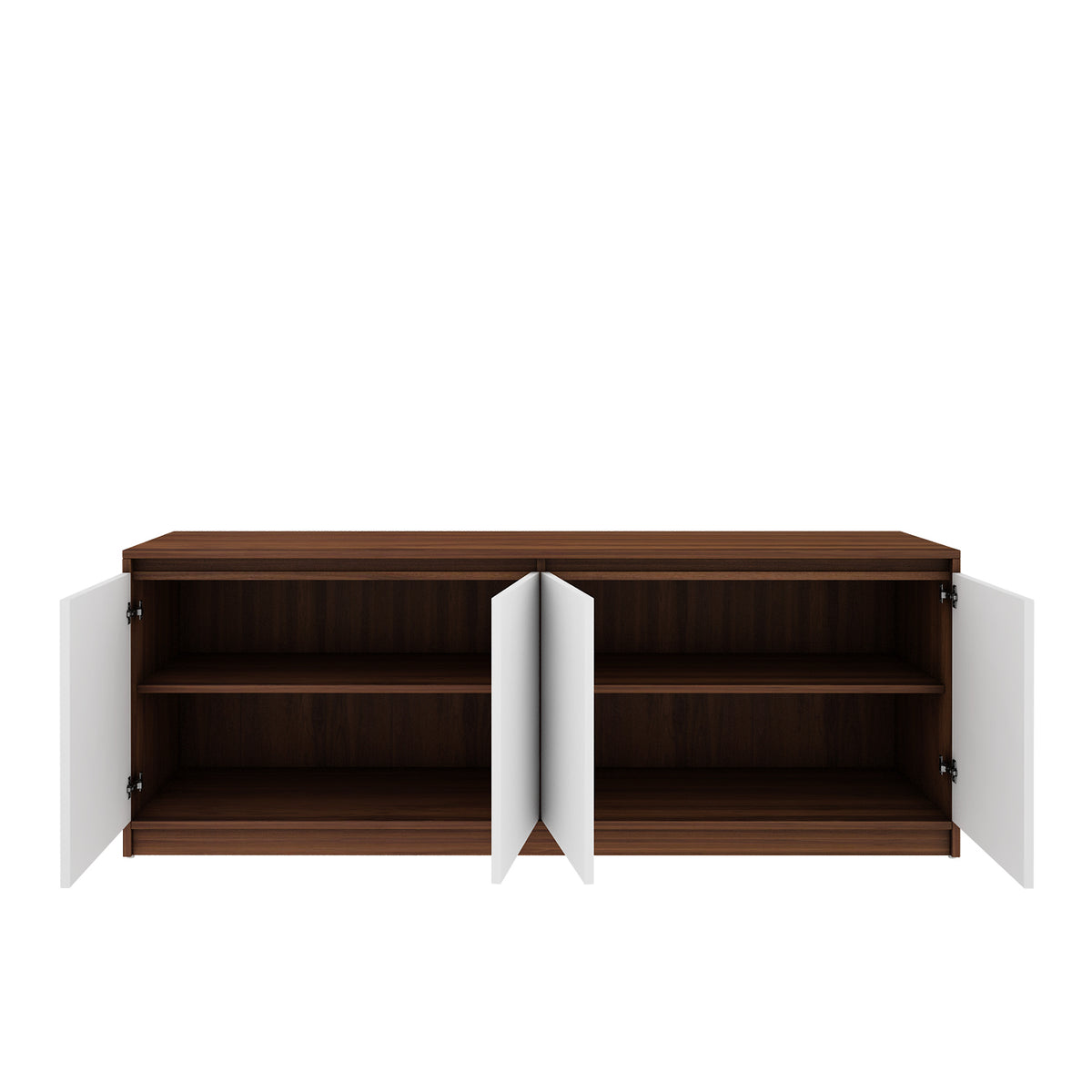 Modena TV Unit- Walnut & Frosty White