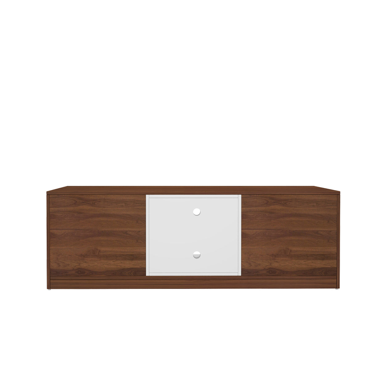 Martin TV Unit- Walnut & Frosty White