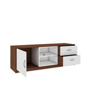 Martin TV Unit- Walnut & Frosty White
