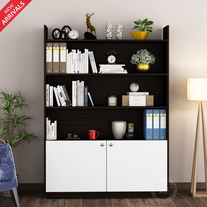 Blane Bookcase | Wenge and Frosty White