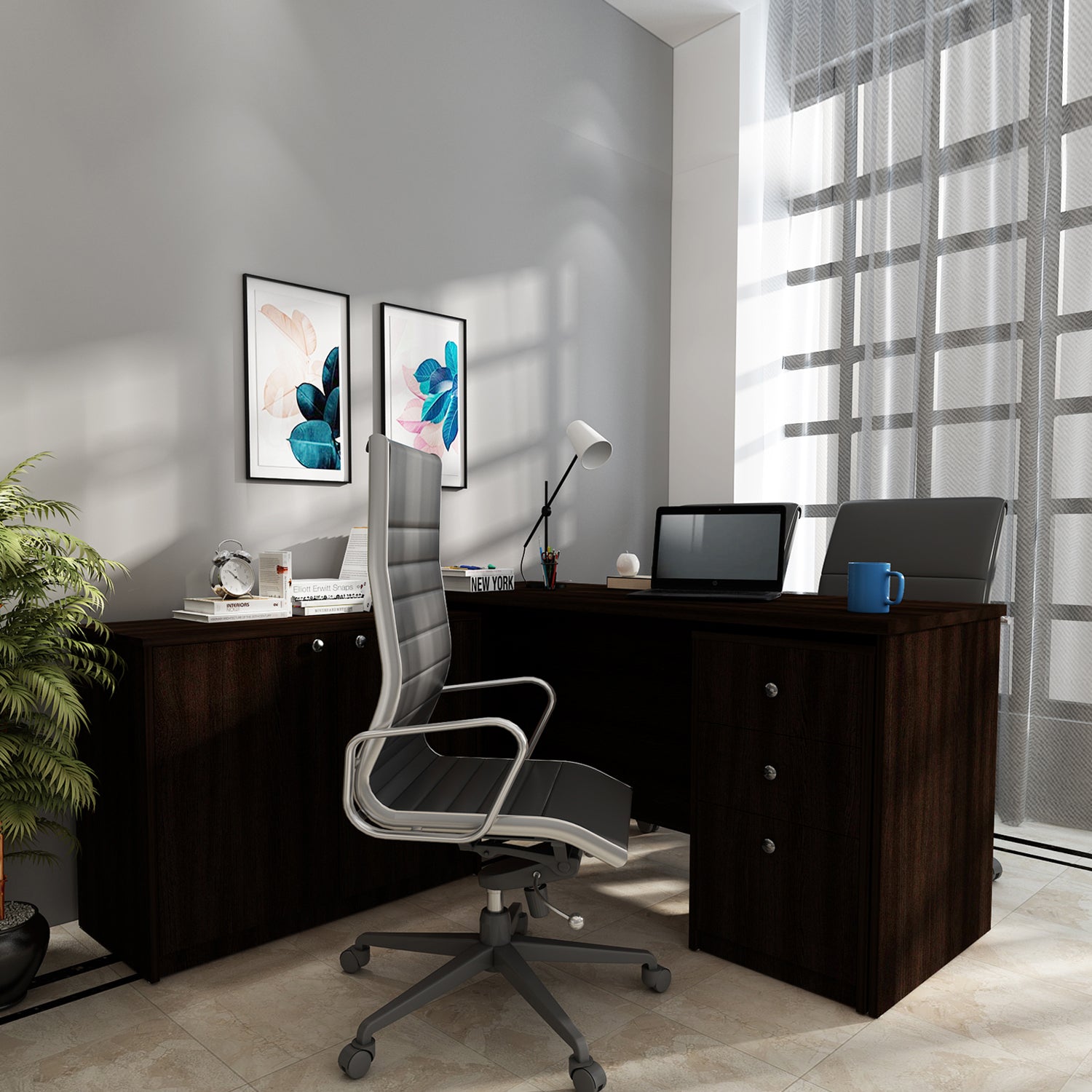 Ethan Home Office Table | Wenge