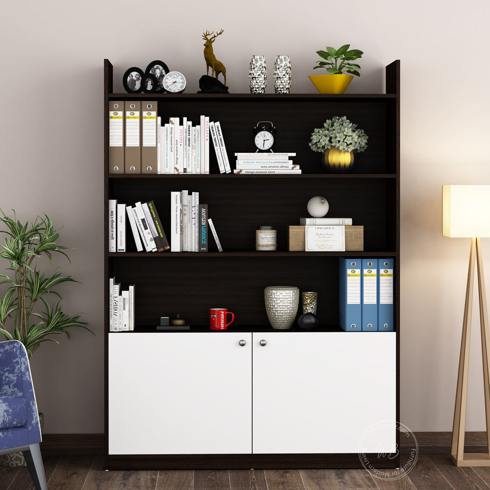 Blane Bookcase | Wenge and Frosty White