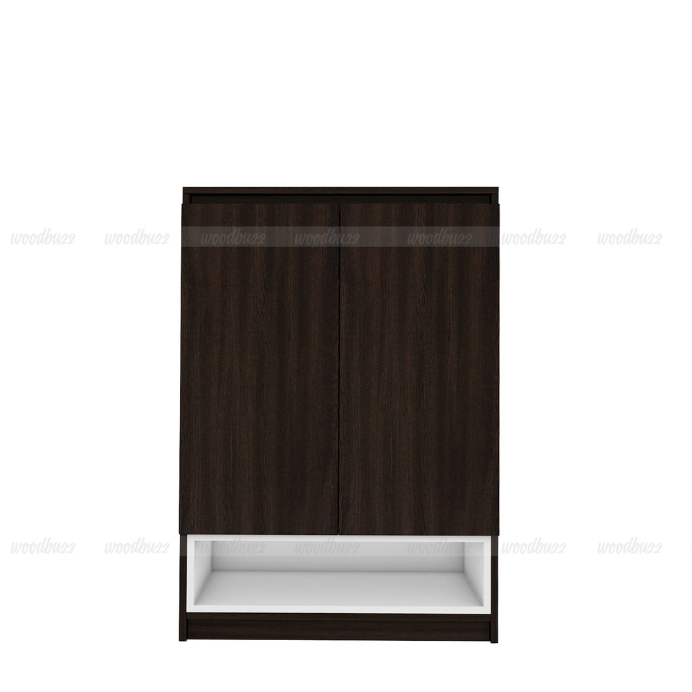 Dina Shoe Rack | Wenge and Frosty White