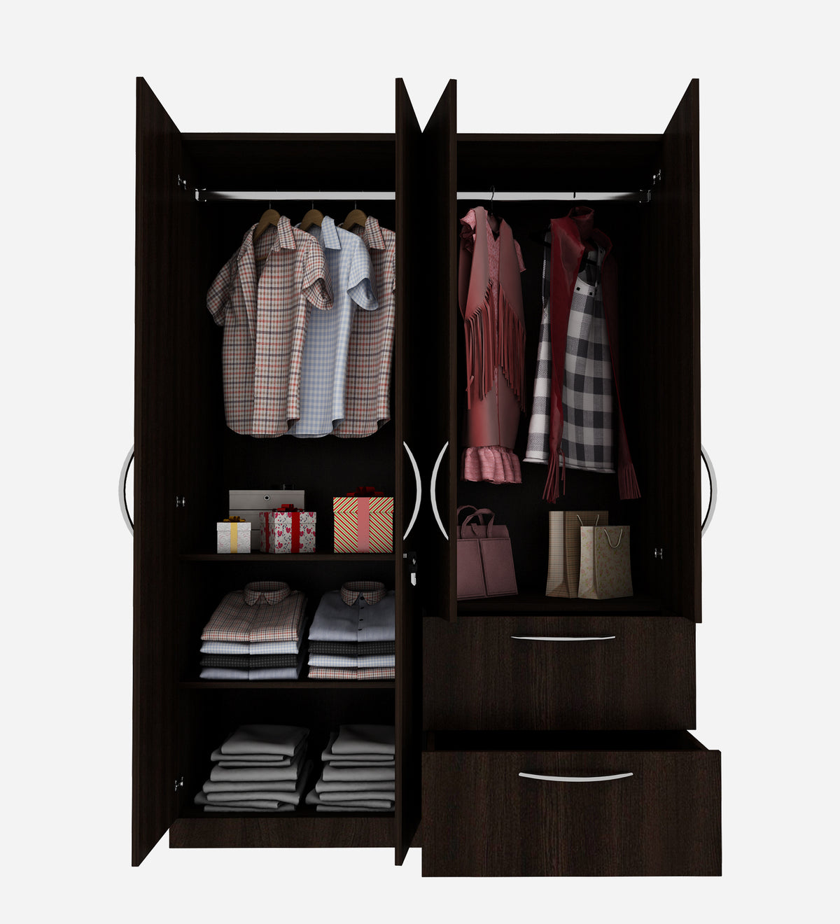 Cortina 4 Door Wardrobe - Wenge