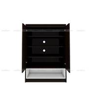 Dina Shoe Rack | Wenge and Frosty White