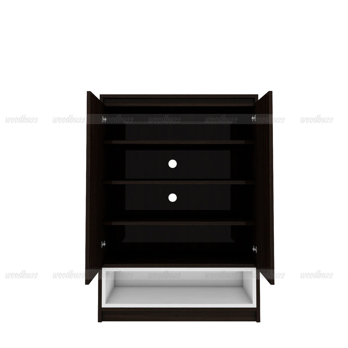 Dina Shoe Rack | Wenge and Frosty White