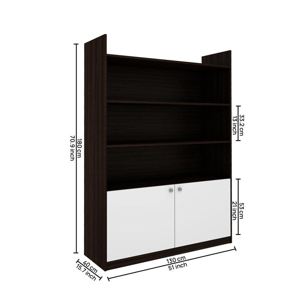 Blane Bookcase | Wenge and Frosty White