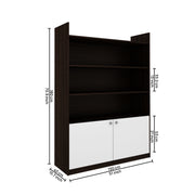Blane Bookcase | Wenge and Frosty White