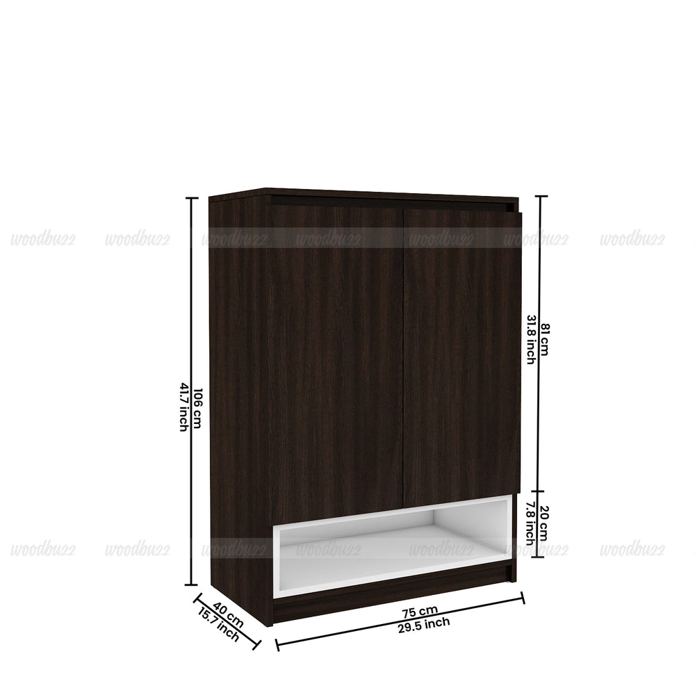 Dina Shoe Rack | Wenge and Frosty White