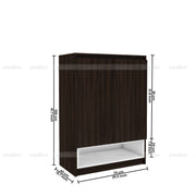 Dina Shoe Rack | Wenge and Frosty White
