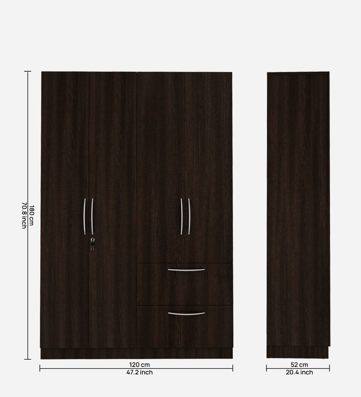 Cortina 4 Door Wardrobe - Wenge