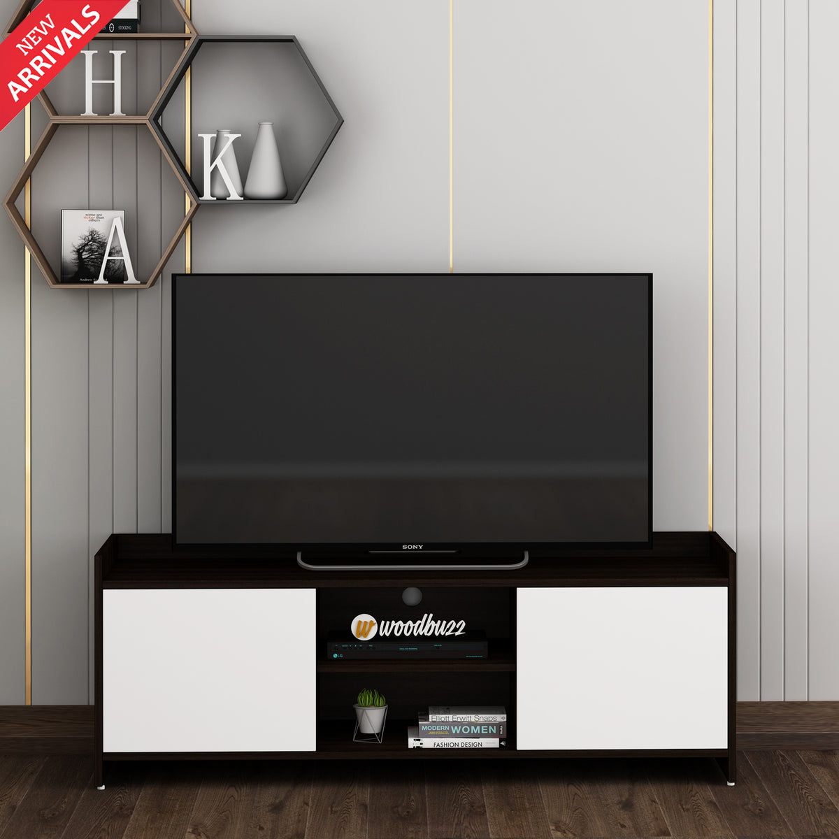 Allan TV Unit- Wenge & Frosty White