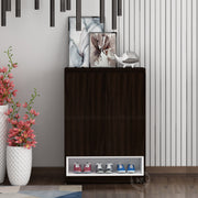 Dina Shoe Rack | Wenge and Frosty White