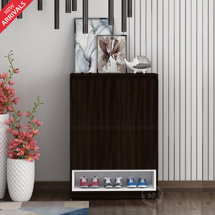 Dina Shoe Rack | Wenge and Frosty White