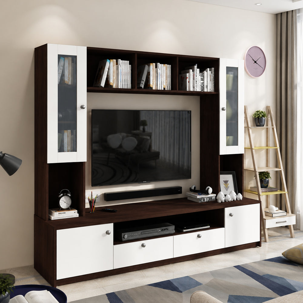 Benji TV Unit | 55 Inch TV | Wenge and Frosty White