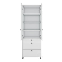 Load image into Gallery viewer, Pinnacle Bookcase without Glass Shelves - Frosty White
