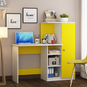Marvel Home Office Table | Yellow and Frosty White