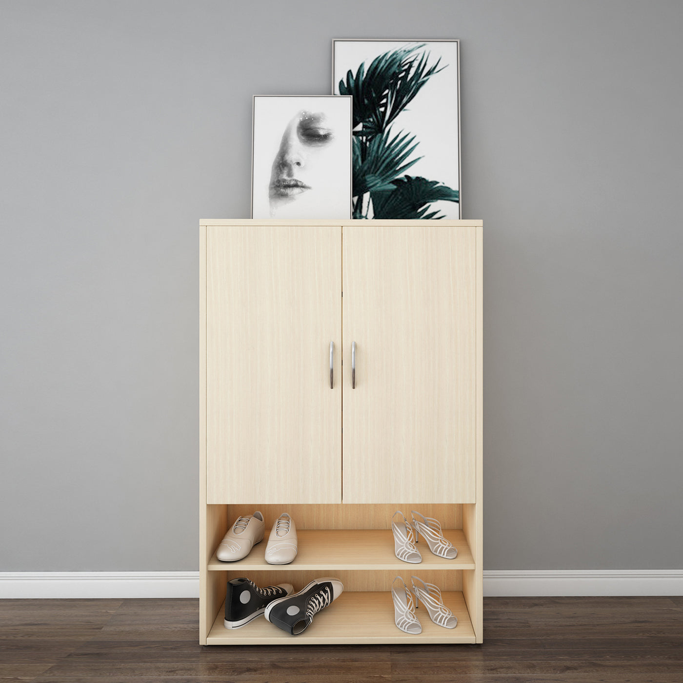 Pholes Shoe Cabinet | Beige Teak