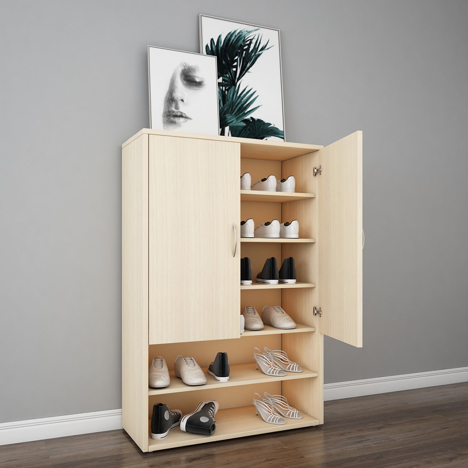 Pholes Shoe Cabinet | Beige Teak