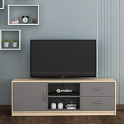 Martin TV Unit- Beige Teak & Grey