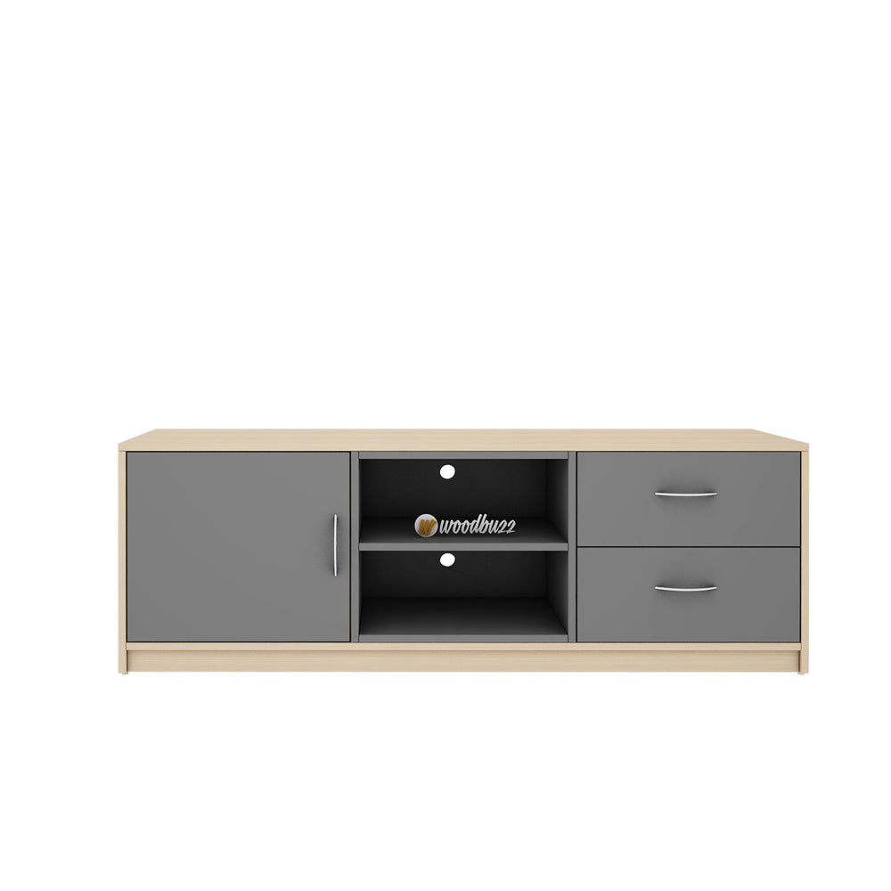 Martin TV Unit- Beige Teak & Grey