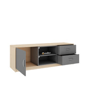 Martin TV Unit- Beige Teak & Grey