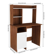Ocus Study Table | Walnut and Frosty White
