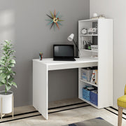 Ebony Study Table | Frosty White
