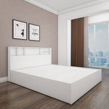 Load image into Gallery viewer, Goliath Shelf Headboard King Bed - Frosty White
