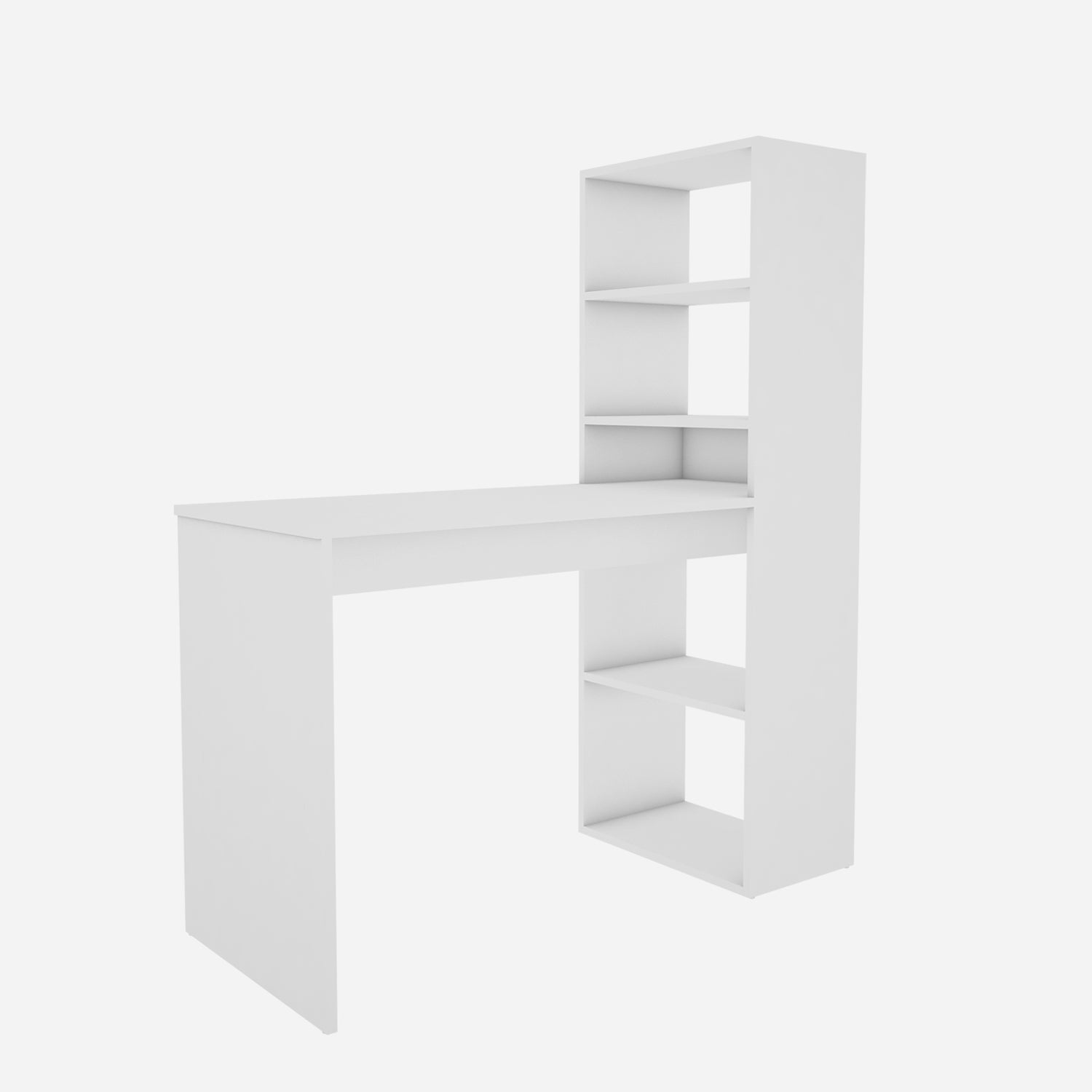 Ebony Study Table | Frosty White
