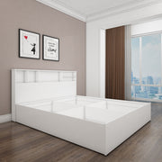 Goliath Shelf Headboard King Bed - Frosty White