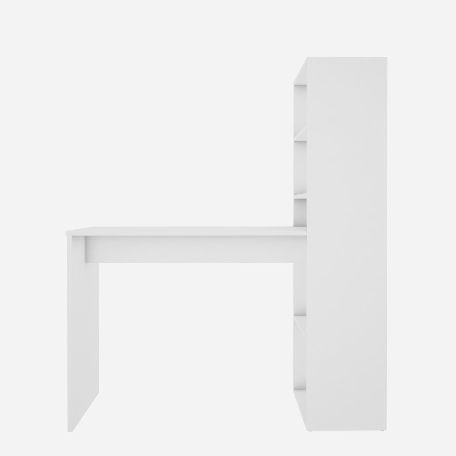 Ebony Study Table | Frosty White