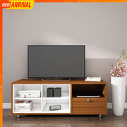 Pearl TV Unit | 50 Inch TV | Walnut and Frosty White
