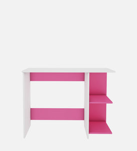 Woodbuzz | Tesa Study Table | Pink and Frosty White