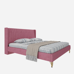 Amour king bed - Blush Pink