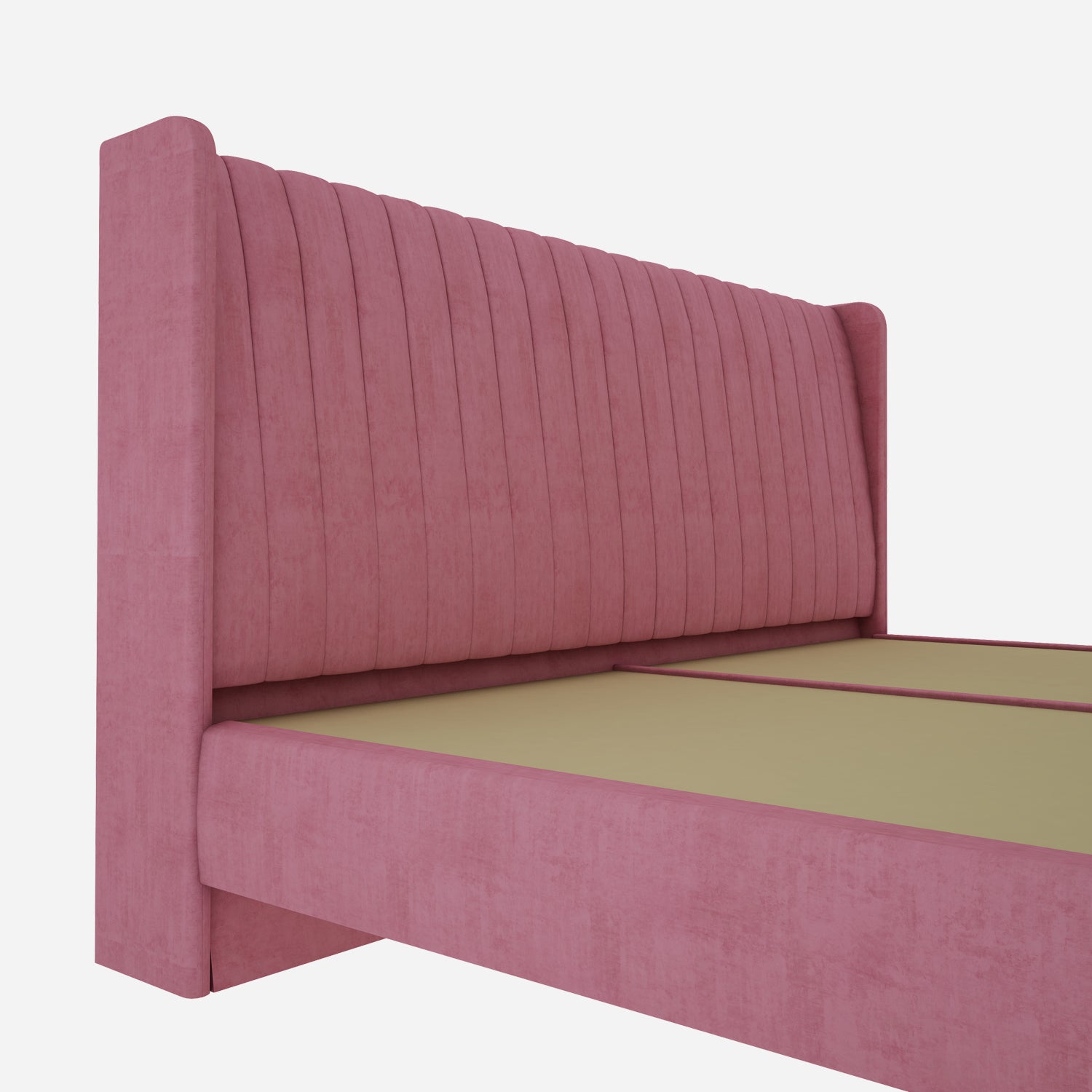 Amour king bed - Blush Pink