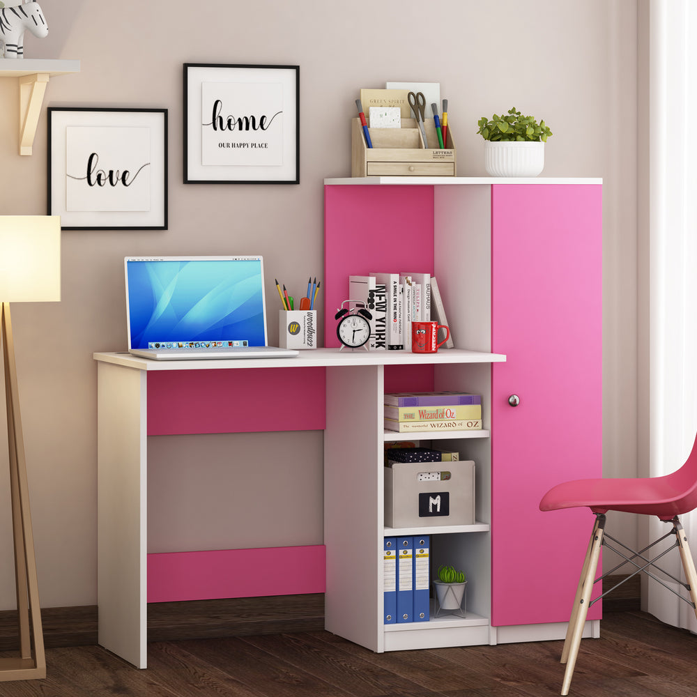 Marvel Home Office Table | Pink and Frosty White