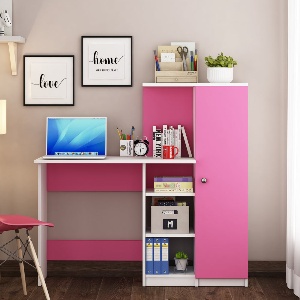 Marvel Home Office Table | Pink and Frosty White