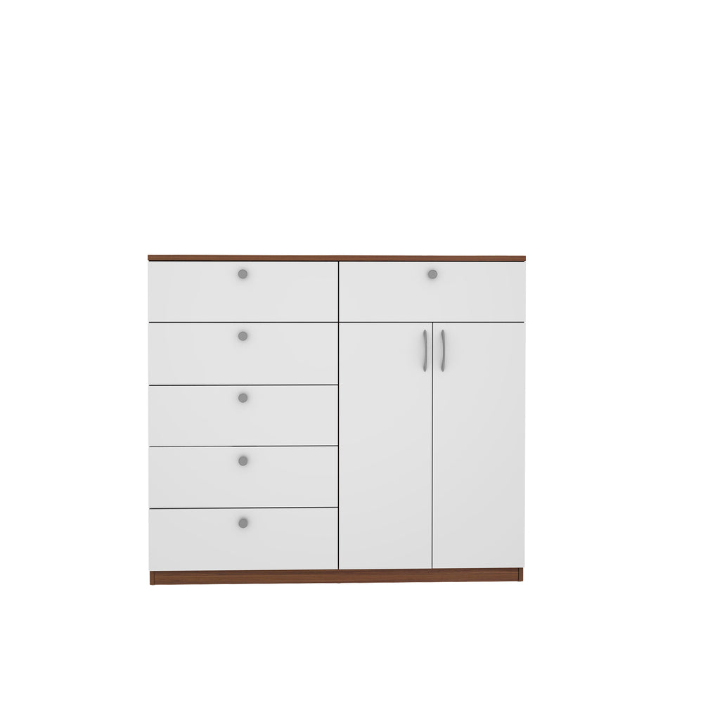 Jardin Chest of drawer | Walnut and Frosty White